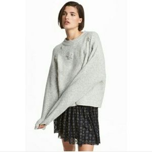 H&M Beaded Star Sweater